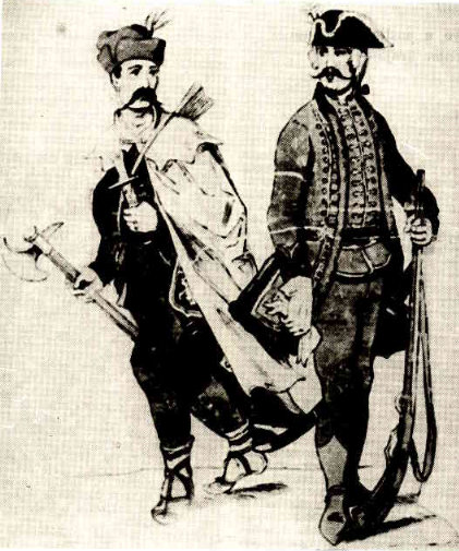 Graničari u 18 vijeku - vojnik i oficir