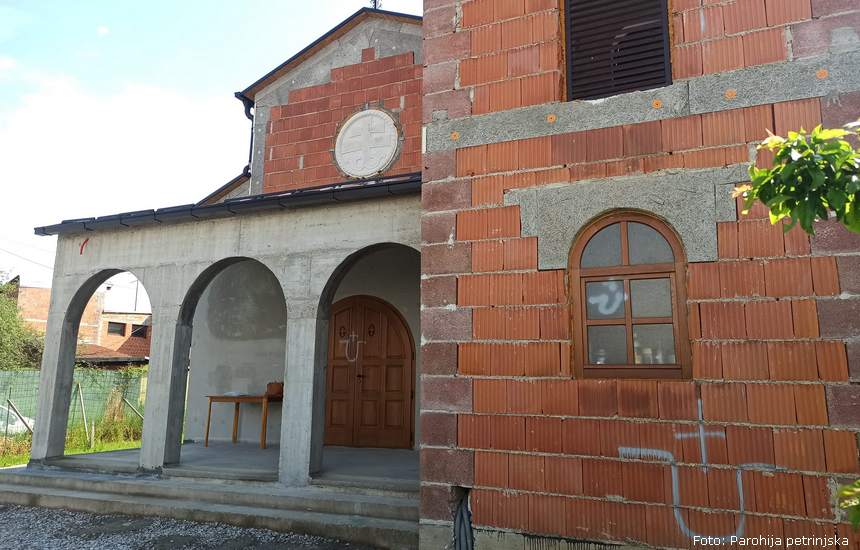 Ustaski grafiti na hramu sv spiridona 1