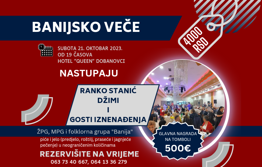 Banijsko vece 2023 oktobar