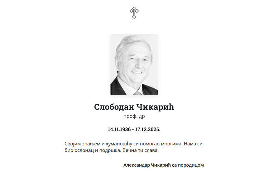 slobodan cikaric umrlica politika